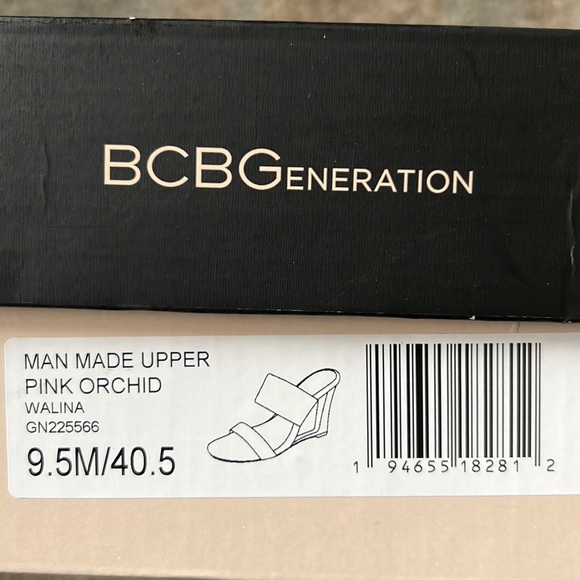 BCBG Walina Lucite Wedge Sandal in Pink Orchid New in Box Size 9.5 - Picture 8 of 13